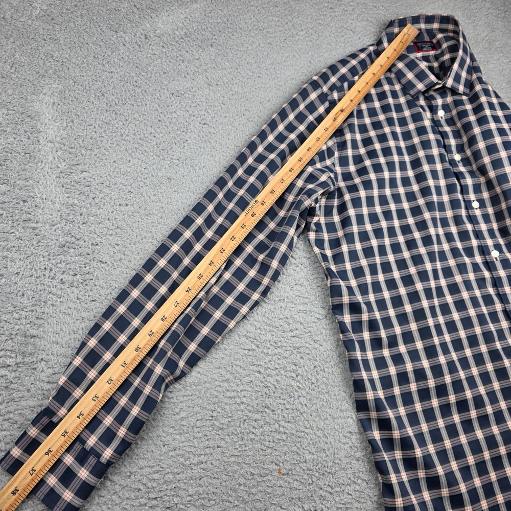 UNTUCKit‎ Dorin Button Up Mens XXL Tall Navy Plaid Long Sleeve - Picture 5 of 14